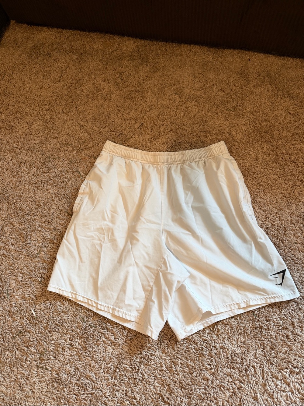 Men's White Gym Shark Shorts